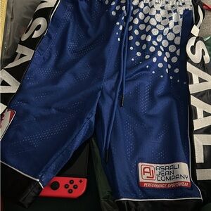 Asaali Jean Company Men's Blue Athletic Shorts